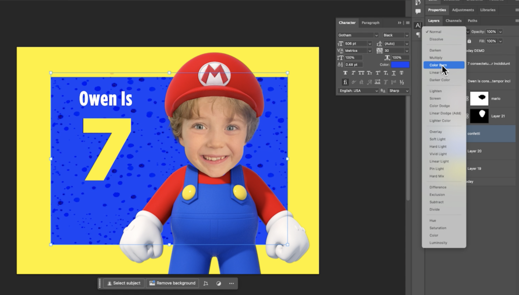 add background texture to the poster